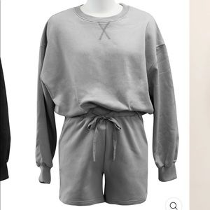 STORETS Katie 2pc. Sweat Set Heather Grey Size S/M